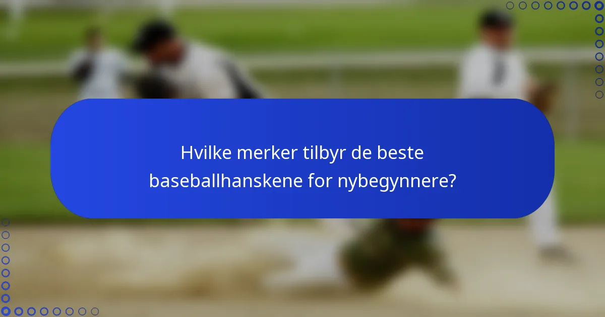 Hvilke merker tilbyr de beste baseballhanskene for nybegynnere?
