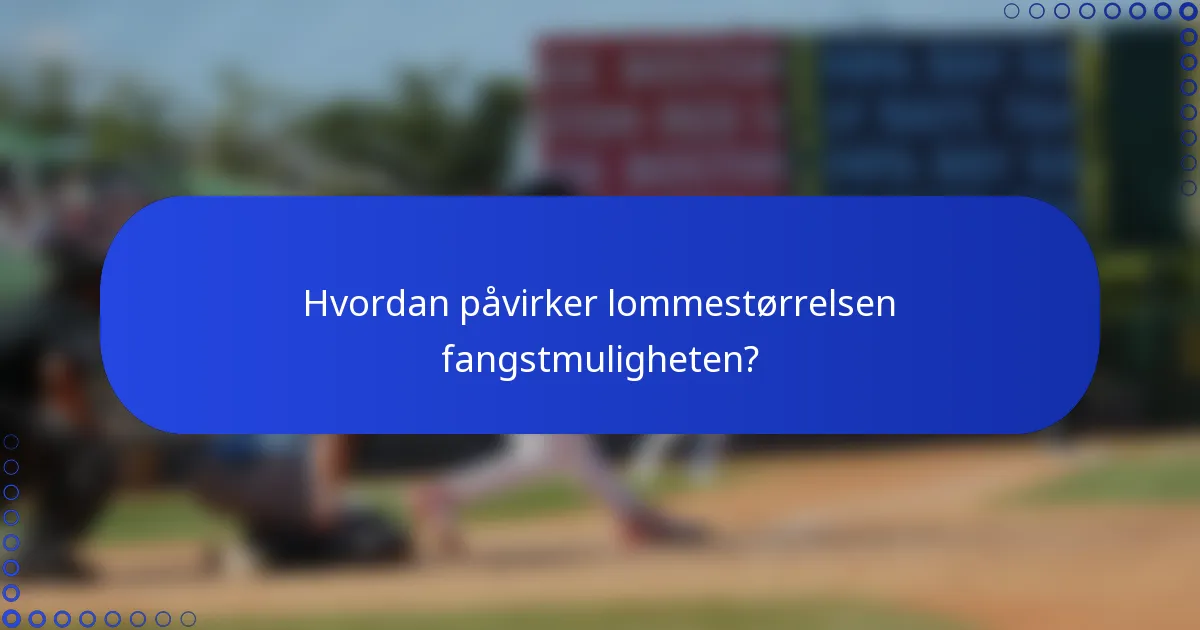 Hvordan påvirker lommestørrelsen fangstmuligheten?